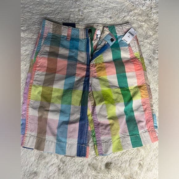 Boys GAP checked colorful shorts size 8 NEW - Picture 2 of 7